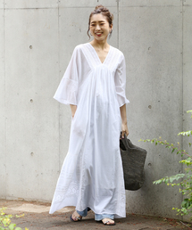 ne Quittez pas＊スキッパーピンタックワンピース フリー ホワイト