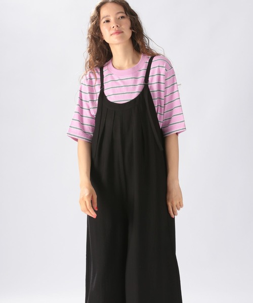 niko and...（ニコアンド）の「リラックスワイドサロペット（サロペット/オーバーオール・レディース・ブラック/ネイビー/カーキ・MEDIUM/LARGE）」の14枚目の写真