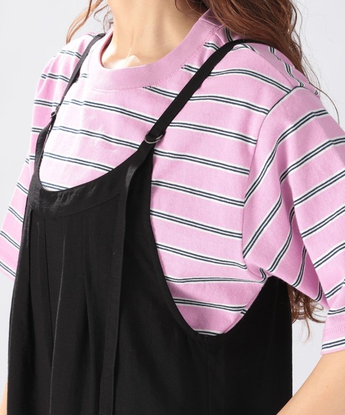 niko and...（ニコアンド）の「リラックスワイドサロペット（サロペット/オーバーオール・レディース・ブラック/ネイビー/カーキ・MEDIUM/LARGE）」の7枚目の写真