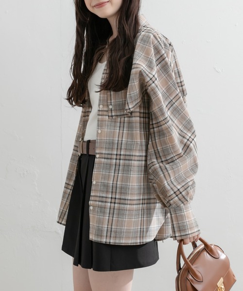 OLIVE des OLIVE（オリーブデオリーブ）の「3ウェイシャツ（シャツ/ブラウス・レディース・ベージュ/ネイビー/オレンジ・FREE）」の12枚目の写真