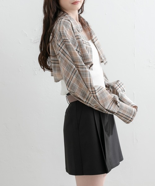 OLIVE des OLIVE（オリーブデオリーブ）の「3ウェイシャツ（シャツ/ブラウス・レディース・ベージュ/ネイビー/オレンジ・FREE）」の5枚目の写真