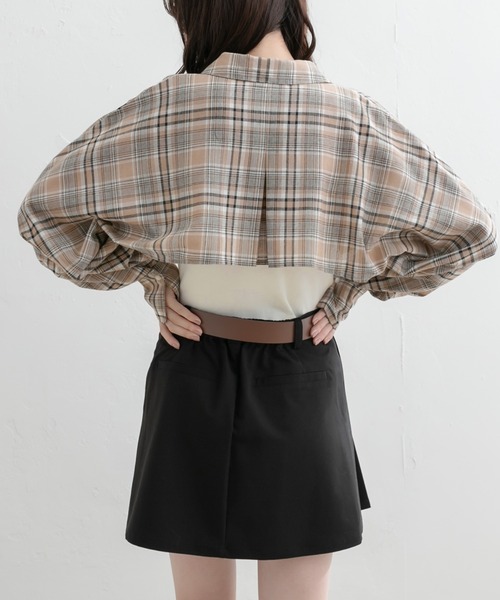 OLIVE des OLIVE（オリーブデオリーブ）の「3ウェイシャツ（シャツ/ブラウス・レディース・ベージュ/ネイビー/オレンジ・FREE）」の9枚目の写真