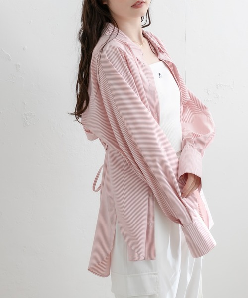 OLIVE des OLIVE（オリーブデオリーブ）の「3ウェイシャツ（シャツ/ブラウス・レディース・ベージュ/ネイビー/オレンジ・FREE）」の19枚目の写真