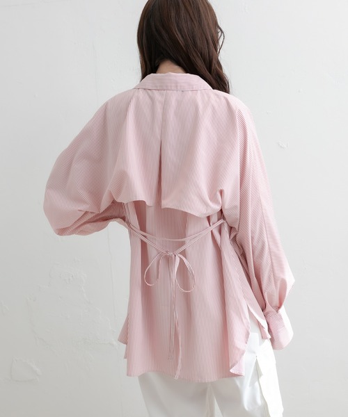 OLIVE des OLIVE（オリーブデオリーブ）の「3ウェイシャツ（シャツ/ブラウス・レディース・ベージュ/ネイビー/オレンジ・FREE）」の7枚目の写真