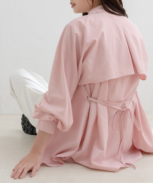 OLIVE des OLIVE（オリーブデオリーブ）の「3ウェイシャツ（シャツ/ブラウス・レディース・ベージュ/ネイビー/オレンジ・FREE）」の15枚目の写真