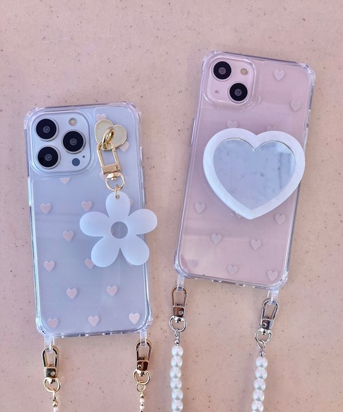 Me%（ミィパーセント）の「【iphone13pro対応】ハートDOTフック13proケース（スマホケース/カバー・レディース・ベージュ・FREE）」の8枚目の写真