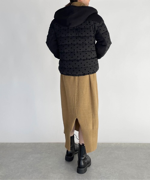 PICCIN(ピッチン)の「フロッキードットダウンジャケット(ダウンジャケット/コート・レディース・ブラック・S/M)」の9枚目の写真