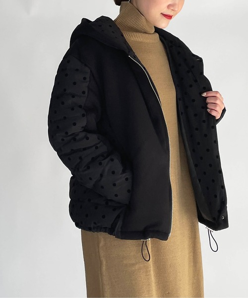 セール】フロッキードットダウンジャケット（ダウンジャケット/コート