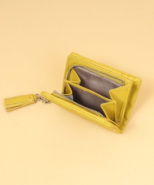 Beau're（ヴュレ）の「BEAURE｜牛革キルティング 2つ折り財布（財布・レディース・ブラック/ピンク/グリーン/ベージュ/イエロー/グリーン系その他/オレンジ・フリー）」の10枚目の写真