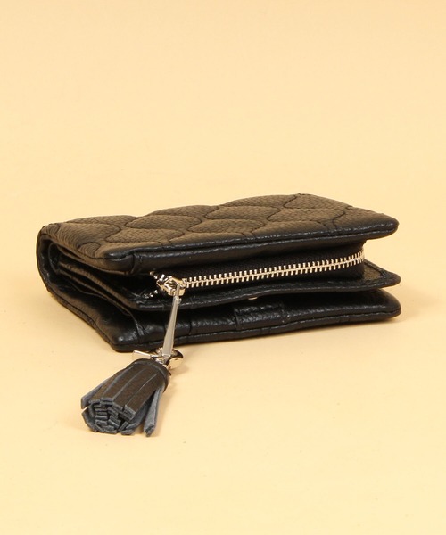 Beau're（ヴュレ）の「BEAURE｜牛革キルティング 2つ折り財布（財布・レディース・ブラック/ピンク/グリーン/ベージュ/イエロー/グリーン系その他/オレンジ・フリー）」の9枚目の写真