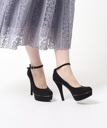 【日本製】ロングセラー12cmヒールストラップパンプス
