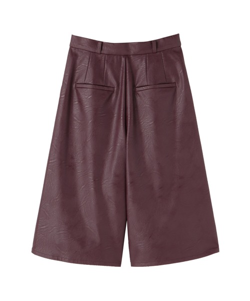 MECRE（メクル）の「フェイクレザーハーフパンツ（その他パンツ・レディース・ブラック/ワイン・S/M）」の14枚目の写真