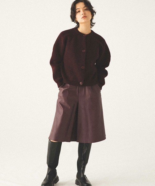 MECRE（メクル）の「フェイクレザーハーフパンツ（その他パンツ・レディース・ブラック/ワイン・S/M）」の17枚目の写真