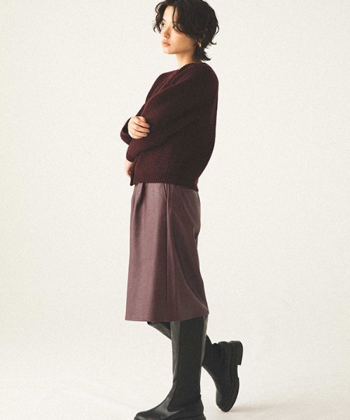 MECRE（メクル）の「フェイクレザーハーフパンツ（その他パンツ・レディース・ブラック/ワイン・S/M）」の18枚目の写真