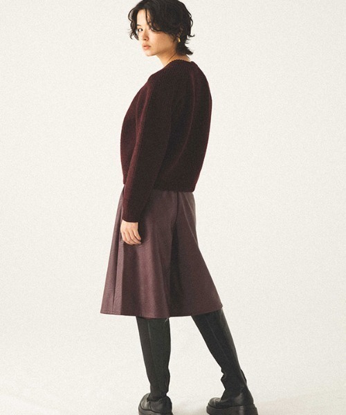 MECRE（メクル）の「フェイクレザーハーフパンツ（その他パンツ・レディース・ブラック/ワイン・S/M）」の19枚目の写真