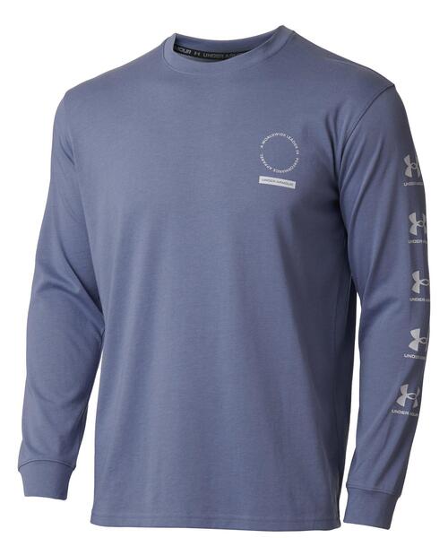 UNDER ARMOUR(アンダーアーマー)の「UAヘビーウエイト チャージドコットン ロングスリーブ シンボル Tシャツ(トレーニング/メンズ)(Tシャツ/カットソー・メンズ・ホワイト/ブラック/ブルー系その他・M/L/XL/XXL/S/3XL)」の17枚目の写真