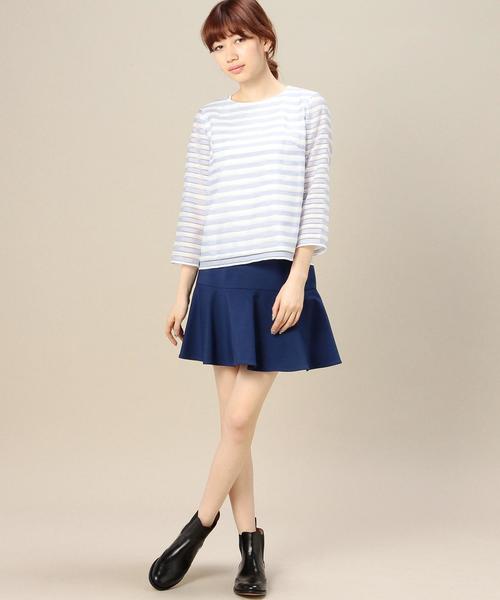 BEAUTY&YOUTH UNITED ARROWS（ビューティーアンドユースユナイテッドアローズ）の「BYSF ぺプラムミニスカート ◆（スカート・レディース・ブラック/ロイヤルブルー・SMALL/MEDIUM）」の3枚目の写真