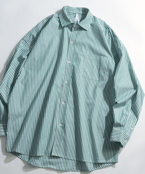 Ritzy（リッツィー）の「綿ブロード レギュラーカラーLSシャツ（シャツ/ブラウス・メンズ・ブラック/イエロー/サックスブルー/ホワイト/サックスブルー系/グレイッシュベージュ/ホワイト系その他/グリーン/ラベンダー/ブラック系その他/グリーン系その他・X-LARGE/MEDIUM/LARGE）」の7枚目の写真