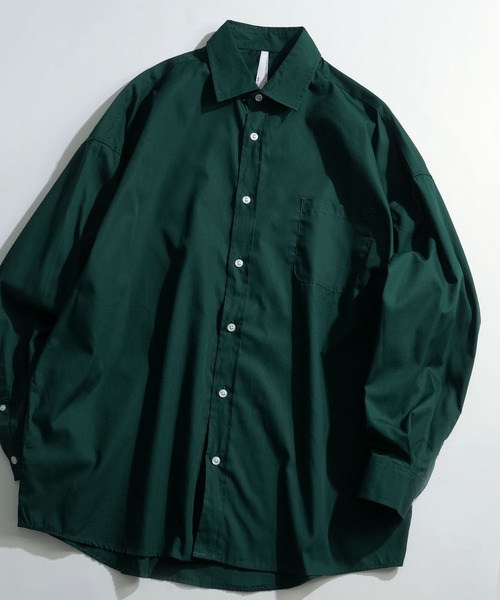 Ritzy（リッツィー）の「綿ブロード レギュラーカラーLSシャツ（シャツ/ブラウス・メンズ・ブラック/イエロー/サックスブルー/ホワイト/サックスブルー系/グレイッシュベージュ/ホワイト系その他/グリーン/ラベンダー/ブラック系その他/グリーン系その他・X-LARGE/MEDIUM/LARGE）」の6枚目の写真