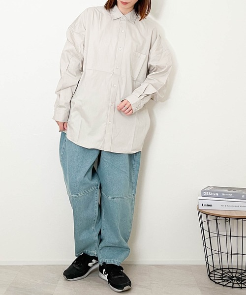 Ritzy（リッツィー）の「綿ブロード レギュラーカラーLSシャツ（シャツ/ブラウス・メンズ・ブラック/イエロー/サックスブルー/ホワイト/サックスブルー系/グレイッシュベージュ/ホワイト系その他/グリーン/ラベンダー/ブラック系その他/グリーン系その他・X-LARGE/MEDIUM/LARGE）」の20枚目の写真