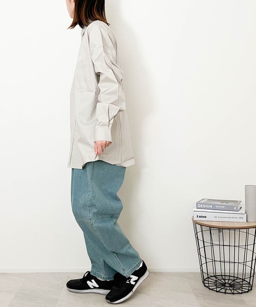 Ritzy（リッツィー）の「綿ブロード レギュラーカラーLSシャツ（シャツ/ブラウス・メンズ・ブラック/イエロー/サックスブルー/ホワイト/サックスブルー系/グレイッシュベージュ/ホワイト系その他/グリーン/ラベンダー/ブラック系その他/グリーン系その他・X-LARGE/MEDIUM/LARGE）」の21枚目の写真