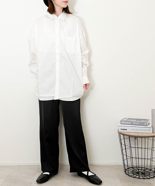 Ritzy（リッツィー）の「綿ブロード レギュラーカラーLSシャツ（シャツ/ブラウス・メンズ・ブラック/イエロー/サックスブルー/ホワイト/サックスブルー系/グレイッシュベージュ/ホワイト系その他/グリーン/ラベンダー/ブラック系その他/グリーン系その他・X-LARGE/MEDIUM/LARGE）」の17枚目の写真