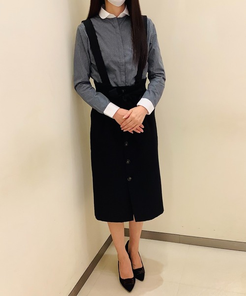 TOKYO SHIRTS(トウキョウシャツ)の「形態安定ノーアイロン ラウンド衿 長袖ビジネスワイシャツ(ビジネスシャツ・レディース・ダークネイビー・S/M/L/LL)」の6枚目の写真