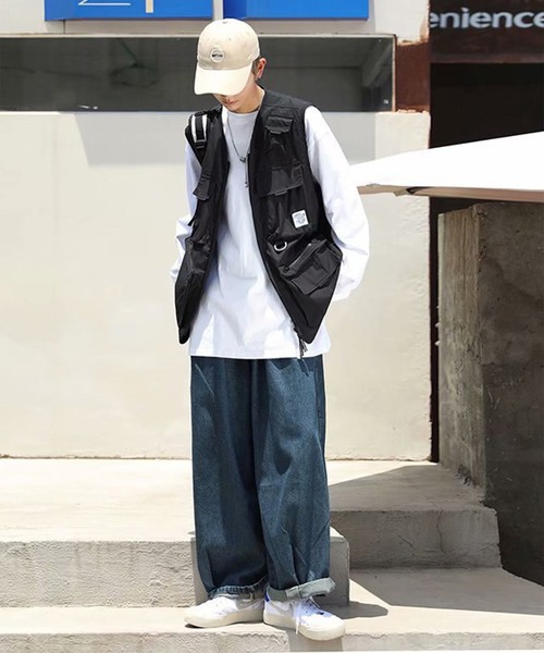 Anchor Smith（アンカー スミス）の「ビックポケット ルーズフィッシングベスト（ベスト・メンズ・ブラック/カーキ・FREE）」の3枚目の写真