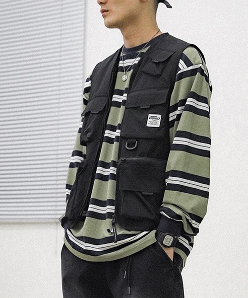 Anchor Smith（アンカー スミス）の「ビックポケット ルーズフィッシングベスト（ベスト・メンズ・ブラック/カーキ・FREE）」の10枚目の写真