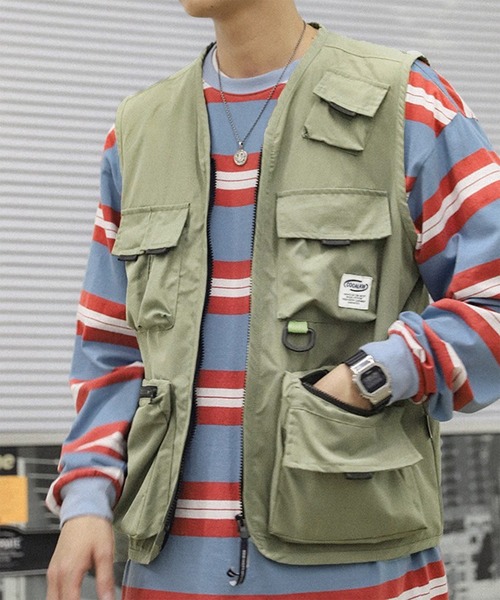 Anchor Smith（アンカー スミス）の「ビックポケット ルーズフィッシングベスト（ベスト・メンズ・ブラック/カーキ・FREE）」の13枚目の写真