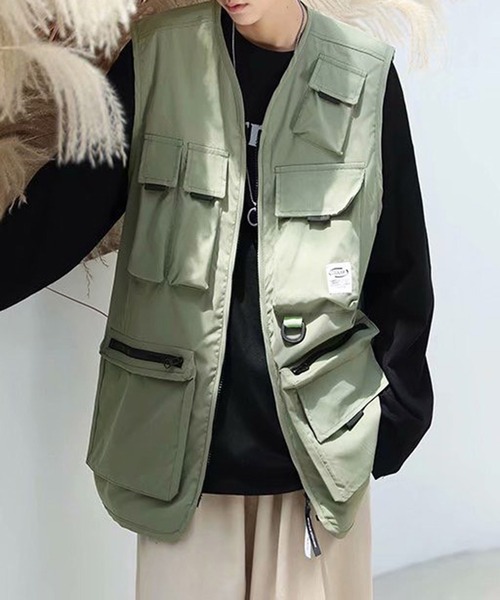 Anchor Smith（アンカー スミス）の「ビックポケット ルーズフィッシングベスト（ベスト・メンズ・ブラック/カーキ・FREE）」の15枚目の写真