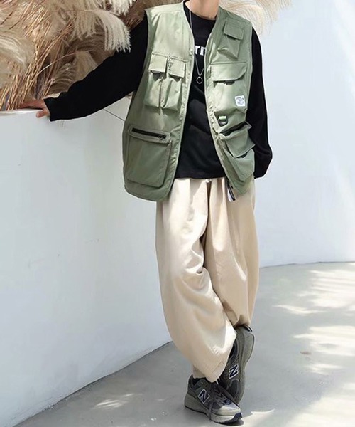 Anchor Smith（アンカー スミス）の「ビックポケット ルーズフィッシングベスト（ベスト・メンズ・ブラック/カーキ・FREE）」の17枚目の写真