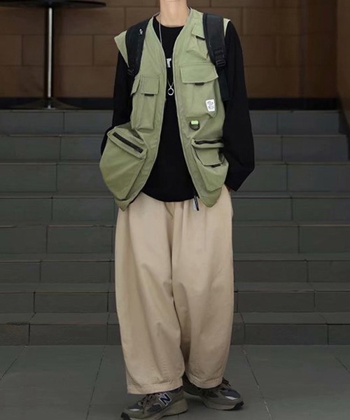 Anchor Smith（アンカー スミス）の「ビックポケット ルーズフィッシングベスト（ベスト・メンズ・ブラック/カーキ・FREE）」の18枚目の写真