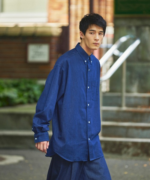 FIDELITY(フィデリティ)の「BUTTON DOWN BIG SHIRT / ボタンダウン ビッグシャツ(シャツ/ブラウス・メンズ・ネイビー/オフホワイト/ブルー系その他/ミント・LARGE/MEDIUM)」の18枚目の写真