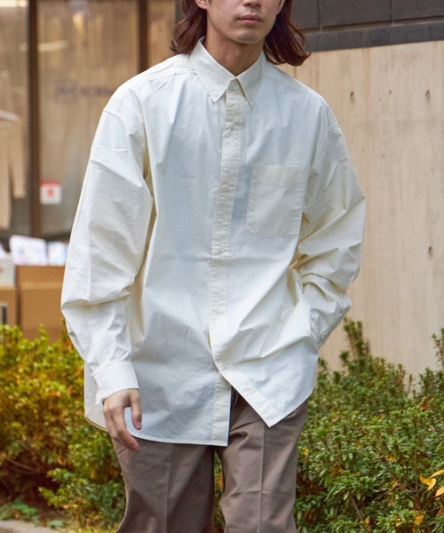 FIDELITY(フィデリティ)の「BUTTON DOWN BIG SHIRT / ボタンダウン ビッグシャツ(シャツ/ブラウス・メンズ・ネイビー/オフホワイト/ブルー系その他/ミント・LARGE/MEDIUM)」の14枚目の写真
