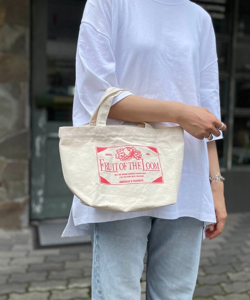 ONE DAY KMC (ワンデイケーエムシー)の「FRUIT OF THE LOOM/ FFGS SOUVENIR MINI TOTE BAG A / 70076200(トートバッグ・レディース・グリーン/マスタード/ネイビー/ブルー/パープル/ミント/レッド系その他・ONESIZE)」の7枚目の写真