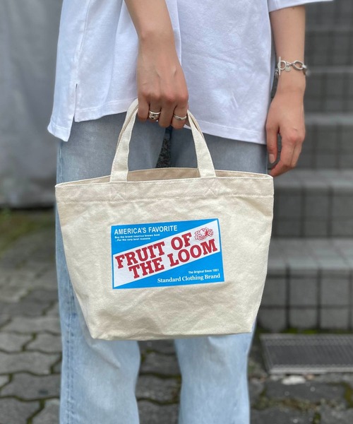 ONE DAY KMC (ワンデイケーエムシー)の「FRUIT OF THE LOOM/ FFGS SOUVENIR MINI TOTE BAG A / 70076200(トートバッグ・レディース・グリーン/マスタード/ネイビー/ブルー/パープル/ミント/レッド系その他・ONESIZE)」の5枚目の写真