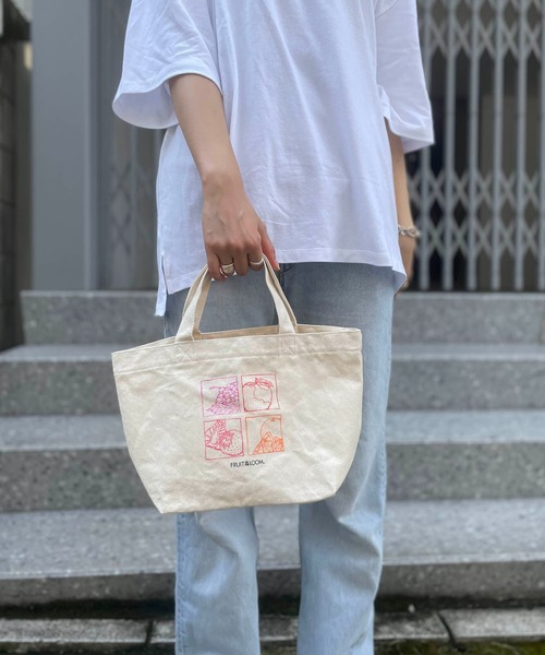 ONE DAY KMC (ワンデイケーエムシー)の「FRUIT OF THE LOOM/ FFGS SOUVENIR MINI TOTE BAG A / 70076200(トートバッグ・レディース・グリーン/マスタード/ネイビー/ブルー/パープル/ミント/レッド系その他・ONESIZE)」の22枚目の写真