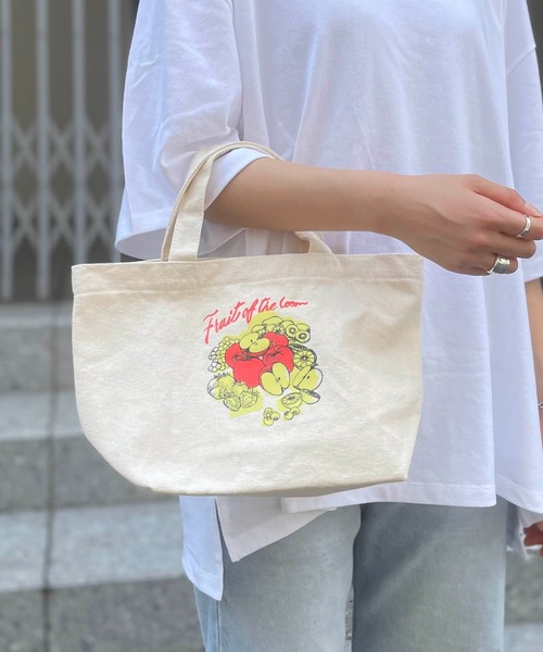 ONE DAY KMC (ワンデイケーエムシー)の「FRUIT OF THE LOOM/ FFGS SOUVENIR MINI TOTE BAG A / 70076200(トートバッグ・レディース・グリーン/マスタード/ネイビー/ブルー/パープル/ミント/レッド系その他・ONESIZE)」の21枚目の写真