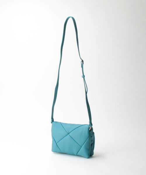 BEAUTY&YOUTH UNITED ARROWS（ビューティーアンドユースユナイテッドアローズ）の「プク スクエアフラップ ショルダーバッグ -2WAY-（ショルダーバッグ・レディース・ダークブラウン/ターコイズブルー・FREE）」の8枚目の写真