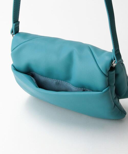 BEAUTY&YOUTH UNITED ARROWS（ビューティーアンドユースユナイテッドアローズ）の「プク スクエアフラップ ショルダーバッグ -2WAY-（ショルダーバッグ・レディース・ダークブラウン/ターコイズブルー・FREE）」の13枚目の写真