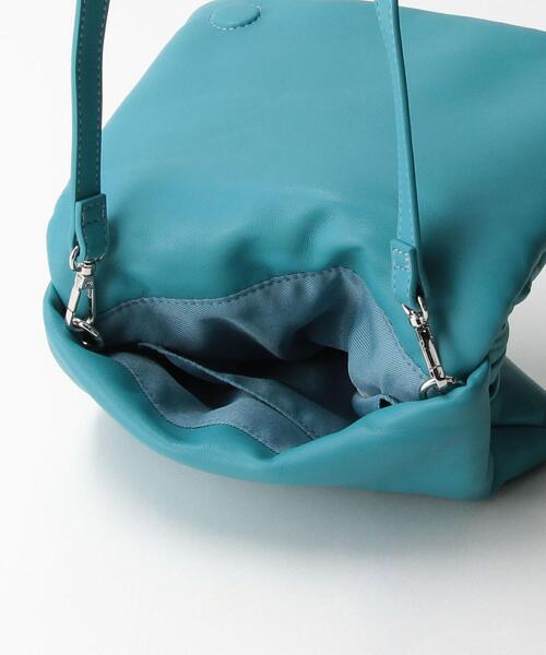 BEAUTY&YOUTH UNITED ARROWS（ビューティーアンドユースユナイテッドアローズ）の「プク スクエアフラップ ショルダーバッグ -2WAY-（ショルダーバッグ・レディース・ダークブラウン/ターコイズブルー・FREE）」の14枚目の写真