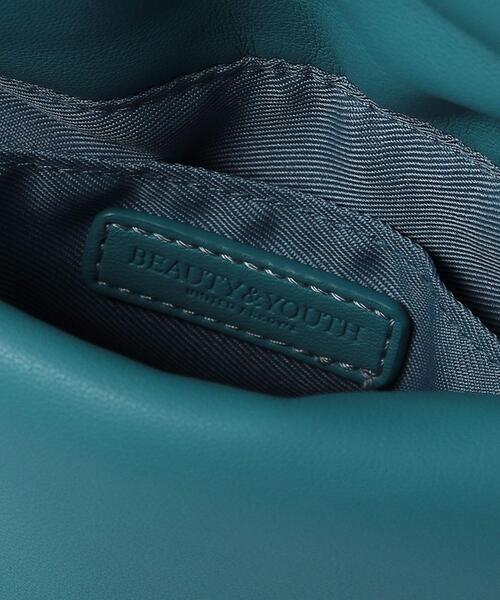 BEAUTY&YOUTH UNITED ARROWS（ビューティーアンドユースユナイテッドアローズ）の「プク スクエアフラップ ショルダーバッグ -2WAY-（ショルダーバッグ・レディース・ダークブラウン/ターコイズブルー・FREE）」の15枚目の写真