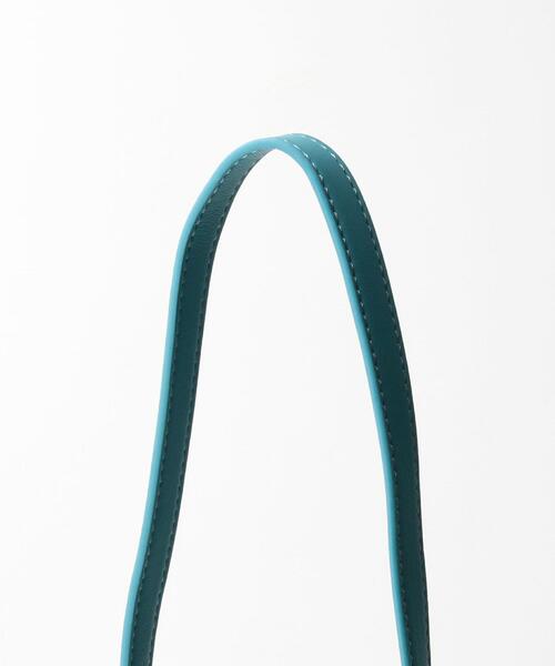 BEAUTY&YOUTH UNITED ARROWS（ビューティーアンドユースユナイテッドアローズ）の「プク スクエアフラップ ショルダーバッグ -2WAY-（ショルダーバッグ・レディース・ダークブラウン/ターコイズブルー・FREE）」の16枚目の写真