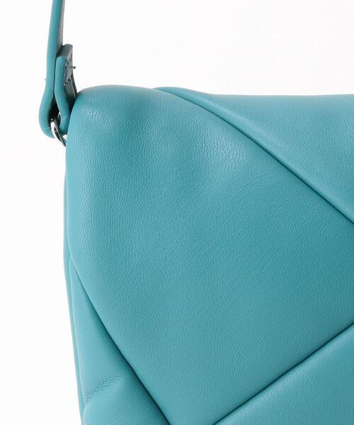 BEAUTY&YOUTH UNITED ARROWS（ビューティーアンドユースユナイテッドアローズ）の「プク スクエアフラップ ショルダーバッグ -2WAY-（ショルダーバッグ・レディース・ダークブラウン/ターコイズブルー・FREE）」の18枚目の写真