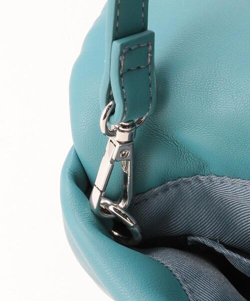 BEAUTY&YOUTH UNITED ARROWS（ビューティーアンドユースユナイテッドアローズ）の「プク スクエアフラップ ショルダーバッグ -2WAY-（ショルダーバッグ・レディース・ダークブラウン/ターコイズブルー・FREE）」の19枚目の写真