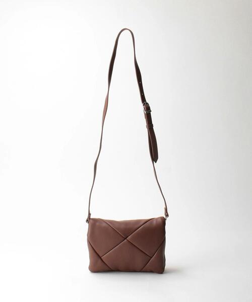 BEAUTY&YOUTH UNITED ARROWS（ビューティーアンドユースユナイテッドアローズ）の「プク スクエアフラップ ショルダーバッグ -2WAY-（ショルダーバッグ・レディース・ダークブラウン/ターコイズブルー・FREE）」の20枚目の写真