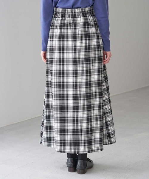 ROPE' PICNIC（ロペピクニック）の「【WEB限定】着丈が選べる/チェックキルトロングスカート/リンクコーデ（スカート・レディース・ホワイト系その他/ベージュ系その他/グリーン系その他/ブルー系その他・38）」の8枚目の写真