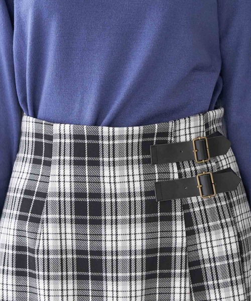 ROPE' PICNIC（ロペピクニック）の「【WEB限定】着丈が選べる/チェックキルトロングスカート/リンクコーデ（スカート・レディース・ホワイト系その他/ベージュ系その他/グリーン系その他/ブルー系その他・38）」の19枚目の写真