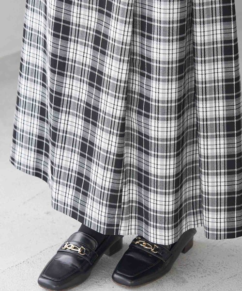 ROPE' PICNIC（ロペピクニック）の「【WEB限定】着丈が選べる/チェックキルトロングスカート/リンクコーデ（スカート・レディース・ホワイト系その他/ベージュ系その他/グリーン系その他/ブルー系その他・38）」の16枚目の写真